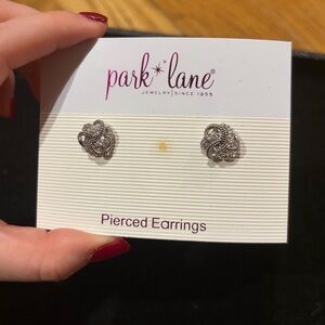 NWT Park Lane Silver Swarovski crystal all around Earrings